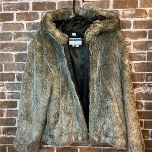 Womens faux fur coat